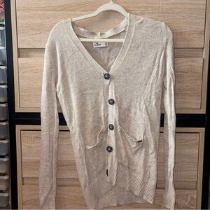 Hollister Women's Beige Cardigan Sweater